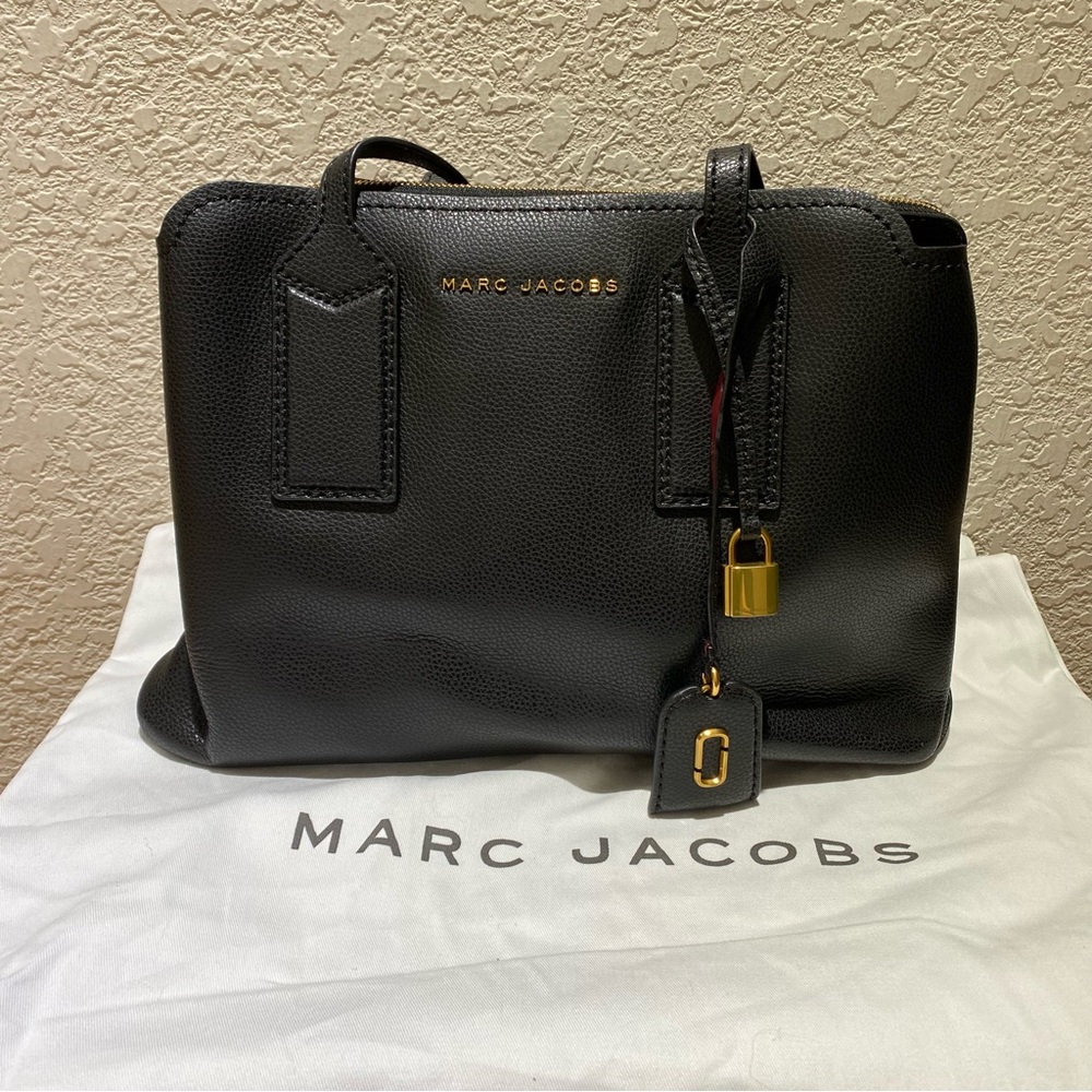 Marc Jacobs The Editor Leather Tote Bag Black